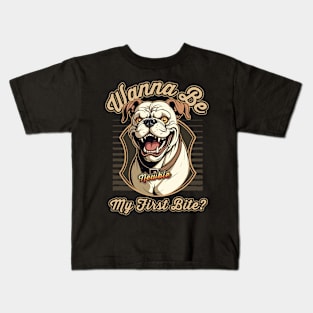 “Wanna be my first bite” Kids T-Shirt